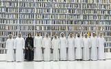 A delegation from the Ports, Customs and Free Zone Corporation explores services and facilities of the Mohammed bin Rashid Library